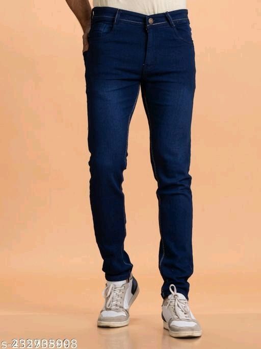 Dark Blue Jeans Pant For Men Casual Wear #5110